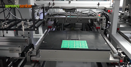 PCB router machine processing a flight-control board under AS9102 first-article inspection.