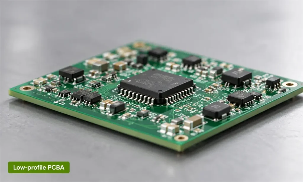 Low-profile PCBA