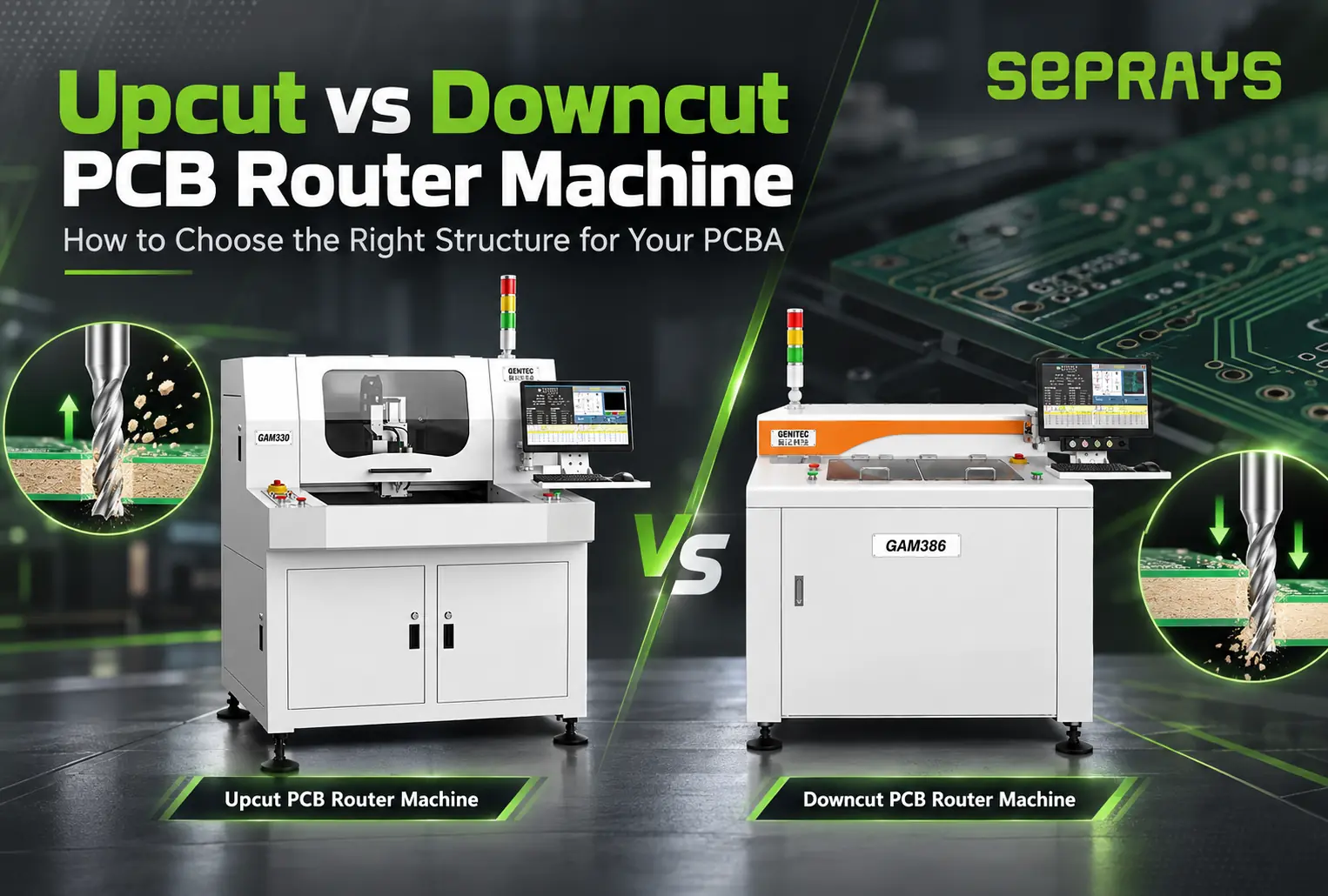 Upcut vs Downcut PCB Router Machine
